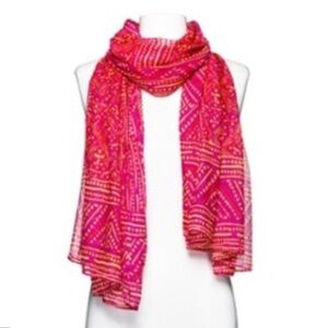 3 in 1 Vibrant Pink Patterned Scarf